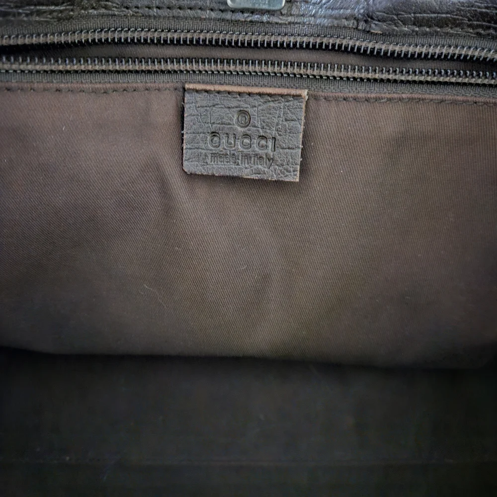 Gucci Beige/Brown Canvas Tote 15x9in - Picture 15 of 16
